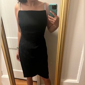 Vintage Morton Myles LBD with Swarovski crystal straps